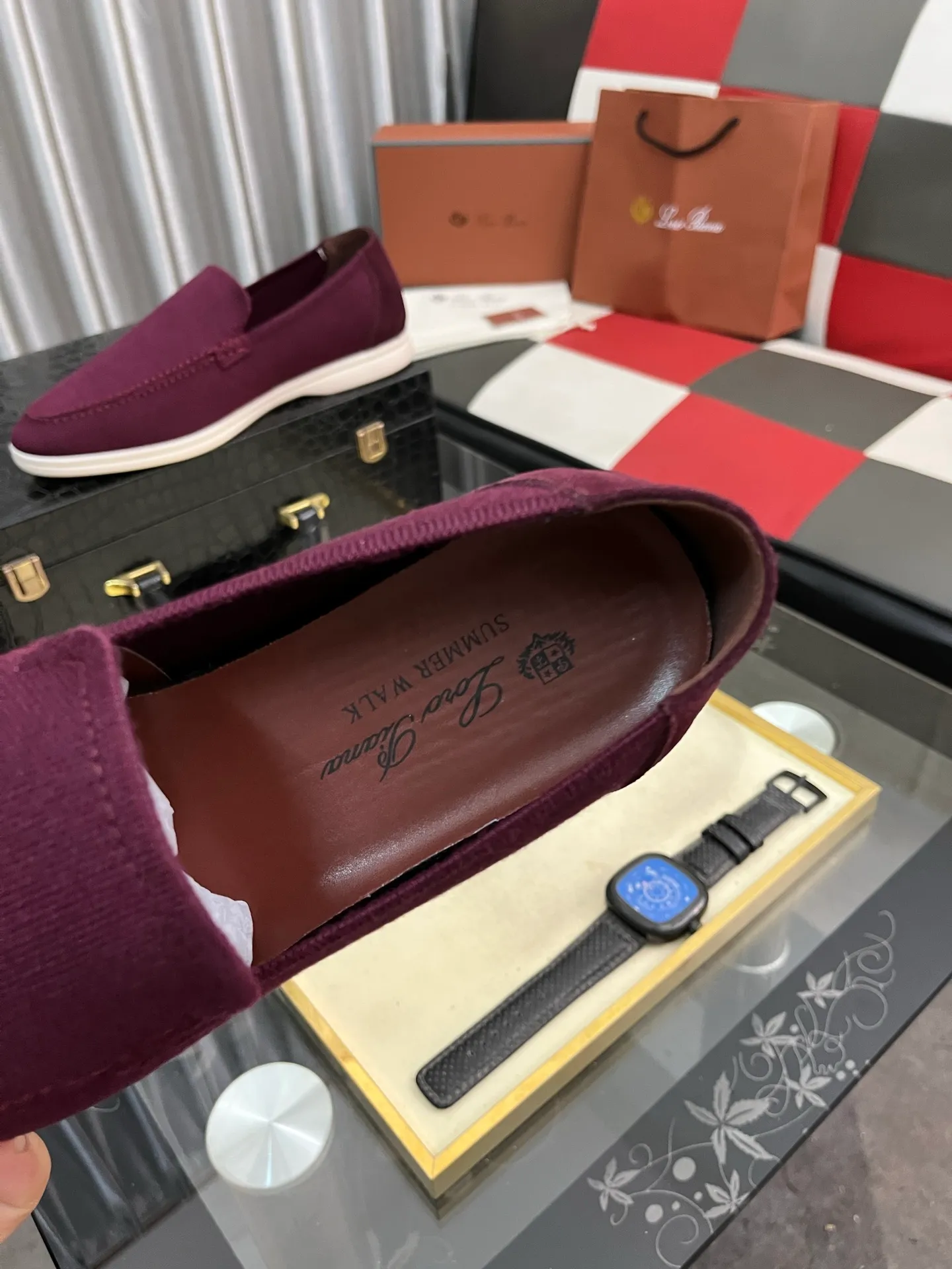Men's men's shoes💰420⌚️⌚️Loro*Piana pure original 2025 soft and comfortable LP deerskin flat-soled casual star's same style slip-on Loaf men's shoes, size: 38-446️⃣colors available